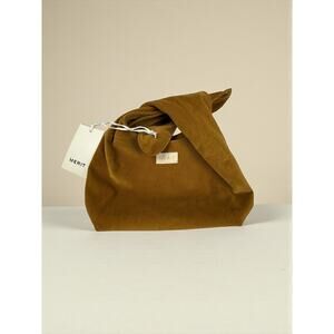 MERIT Brown Corduroy Slouch Tote Bag Minimalist Shoulder Bag NWT